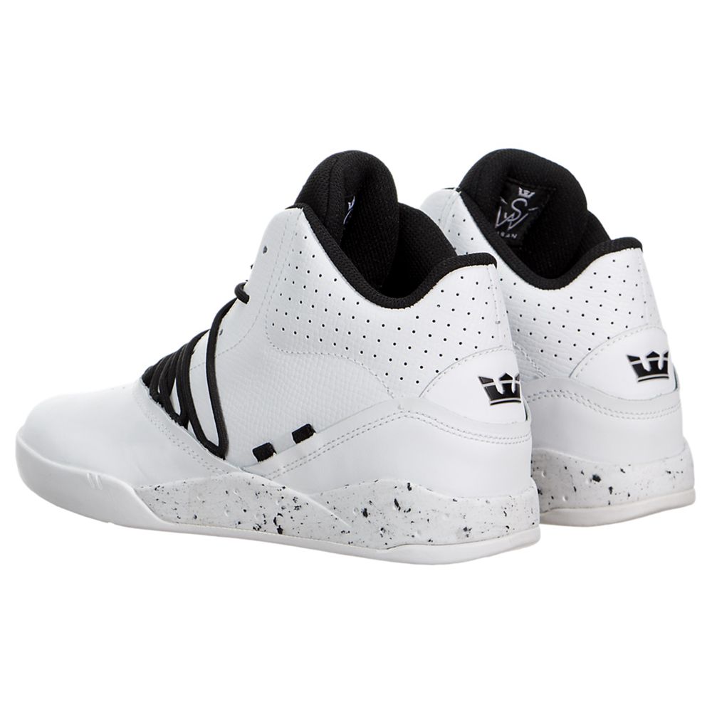 Baskets Supra Estaban Blanche Noir White/Black-White Femme | INC-35724658